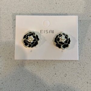 Chanel style Camellia Earrings